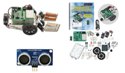 PLX-28832 Combo Parallax Boe-Bot Robot Kit - USB Version (non-solder) - Parallax 28202 Gripper Kit for the Boe-Bot Robot - PLX-28015 PARALLAX 28015 PING))) Ultrasonic Sensor