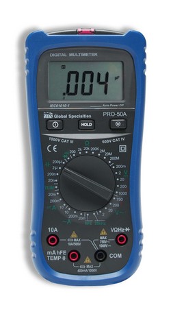 Global Specialties PRO-50A Handheld Digital Multimeter  