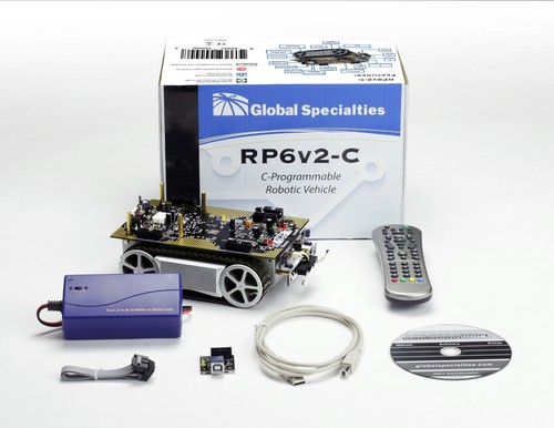 GLOBAL SPECIALTIES RP6V2-C Autonomous Robotic Vehicle Kit 