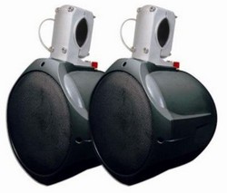 MCM Custom Audio 60-10021 6 1/2" Marine Wakeboard Two-Way Speaker Pair - BLACK 