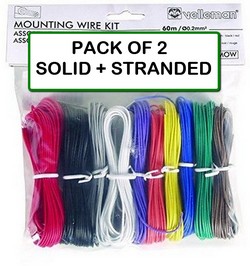VELLEMAN-(PACK OF 2 COMBO) K/MOWC 392 FT 10 COLOR STRANDED AND SOLID HOOK-UP WIRE SET