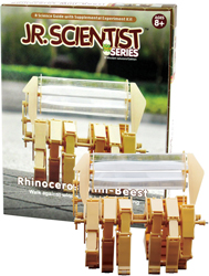 ELENCO EDU-62222 Rhinoceros Mini-Beest Kit NON SOLDER Blowing into the fan makes the animal start walking against the wind