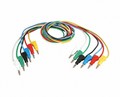 GLOBAL SPECIALTIES GSA-3233-100 Assorted Color 6 Lead Set,Stacking Banana Plug