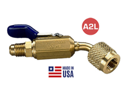 Yellow Jacket 93843 Compact Ball Valve Adapter 1/4 inch Male x Female Angled